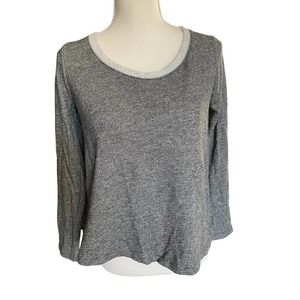 Everleigh Womens Round Neck Sweatshirt Long Sleeve Oversized Size S Gray